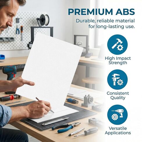 6 عبوات من صفائح بلاستيك ABS مقاس 12 بوصة × 16 بوصة × 0.06 بوصة، صفائح بلاستيكية مرنة سوداء، قابلة للتشكيل من صفائح الأكريليك، صفائح مادة ABS للحرف اليدوية والمشروعات وديكور المنزل، (لمسة نهائية ناعمة ومزخرفة) in Saudi Arabia