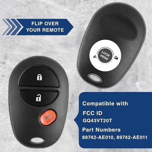 KeylessOption Keyless Entry Remote Control Fob Uncut Blank Car Key for GQ43VT20T (Pack of 2) in Saudi Arabia
