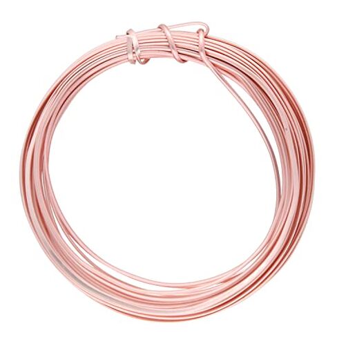The Beadsmith Half-Round Craft Wire - Wire Elements - Soft Temper - 18 Gauge, 4 Yard Coil - Rose Gold Color - Beading Wire Used for Jewelry Making, Wire Wrapping, and Other DIY Arts & Crafts in Saudi Arabia