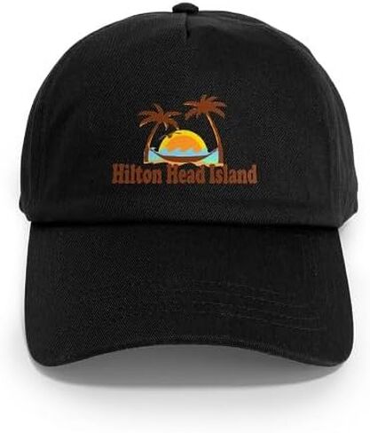 CafePress Hilton Head Island SC Sun and Palm Trees Design Adjustable Baseball Cap in Saudi Arabia