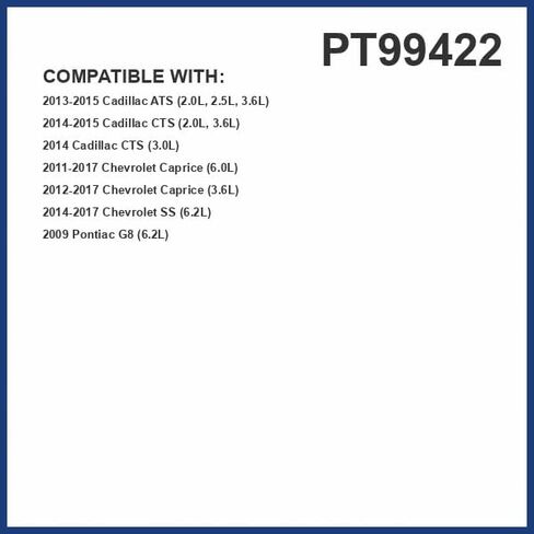 طقم فلتر ناقل الحركة PG PT99422 | يناسب 2015-13 كاديلاك ATS، 2015-14 CTS، 2017-14 شيفروليه SS، 2017-11 كابريس، 2009-09 بونتياك G8 in Saudi Arabia