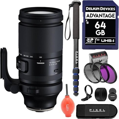 Tamron 150-500mm f/5-6.7 Di III VXD Lens for FUJIFILM X with Advanced Accessory and Travel Bundle | Manufacturer 6 Year USA Warranty | AFA057F-700 | Tamron 150-500mm FUJIFILM X in Saudi Arabia