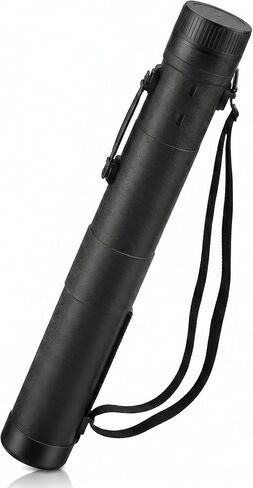 Henoyso 6 Pcs Black Poster Tube Bulk Extendable Blueprint Holder Expand from 24.5 to 40 Inch Portable Folder Organizer with Shoulder Straps and Lids for Maps, Documents, Drawings, Artworks, Scrolls in Kuwait