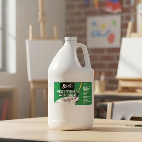 Sax Washable Versatemp Heavy Bodied Tempera Paint, White, 1 Gallon - 15411, 128 Fl Oz (Pack of 1) in Saudi Arabia