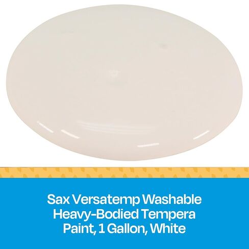 Sax Washable Versatemp Heavy Bodied Tempera Paint, White, 1 Gallon - 15411, 128 Fl Oz (Pack of 1) in Saudi Arabia