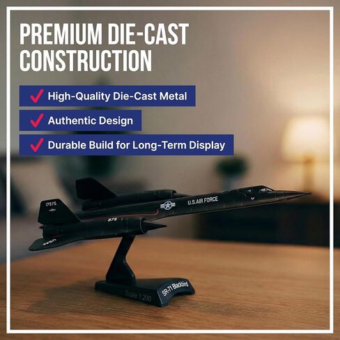 Daron Worldwide Trading SR-71 Blackbird Metal Vehicle (1:200 Scale), Black in Kuwait