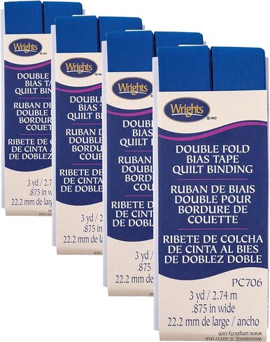 Wrights Snorkel Blue Double Fold Quilt Binding 7/8" X3yd, 1 Count (Pack of 1) in Kuwait