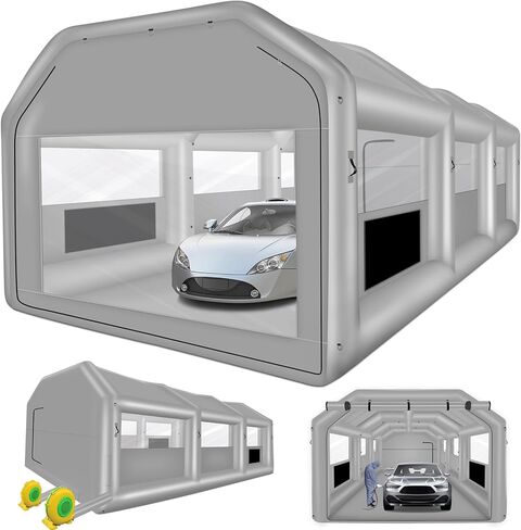GZKYYLEGS Inflatable Paint Booth, 26X14.5X9.7Ft Inflatable Spray Booth Tent in Kuwait
