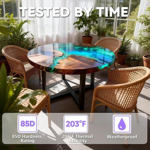 Epoxy Resin Clear Crystal Coating Kit 40oz - 2 Part Casting Resin for Art, Craft, Jewelry Making, River Tables, Bonus Gloves, Measuring Cup, Wooden Sticks, Dropper, Gold Foil Flakes and Tweezers in Saudi Arabia