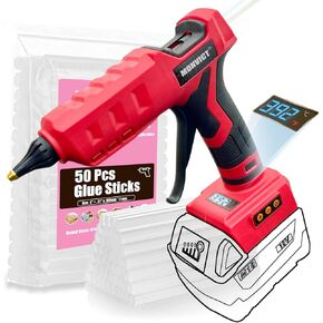 Hot Glue Gun, MONVICT Full Size Glue Guns 80/120W Dual Temp Large Industry Glue Gun, Corded & Detachable Cord Use Stand-Up Base Anti-drip Hot Melt Glue Gun with 12 Glue Sticks for Art DIY Craft Repair in Kuwait