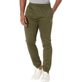 U.S. Polo Assn. Zip Pocket Fleece Pants Campus Heather Grey MD in Saudi Arabia