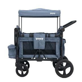 Keenz MOOV 2-Passenger All-Terrain Stroller Wagon with Reclining Seats, Cooler Bin, Push/Pull Handle, and Rubber Wheels – Foldable Wagon for Kids and Toddlers,Blue in Saudi Arabia