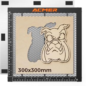 ACMER Honeycomb Laser Bed, Honeycomb Working Table with Aluminum Panel, Cutting Table for Laser Engraver Cutting Machine, Fast Heat Dissipation and Desktop Protection 300x300 in Kuwait