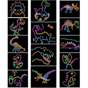 Dinosaur Theme - Pattern Refill Template Sheets for Lite Brite Ultimate Classic - 14 Pack in Saudi Arabia