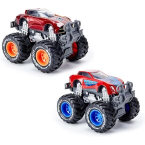 Movie Superhero 1:64 Scale Monster Trucks Toy Trucks,Giant Wheels, Favorite Characters and Cool Designs, Age 3, 4-8 and Above（Iron+Spider） in Kuwait