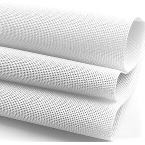 14 Mesh White Needlepoint Canvas - 20" x 20.5" Premium 14 Mesh Needlepoint Canva Embroidery Blank Cloth for Hand Needleworks Durable & Beginner Friendly Large Needlepoint Fabric in Kuwait