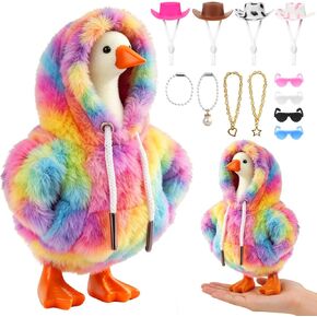 7 Inch Desk Goose Outfits, 13Pcs Mini Desktop Goose Clothes, Small Desk Outfits Hat Accessory Costumes for Geese Statue Decor (Leopard) in Saudi Arabia