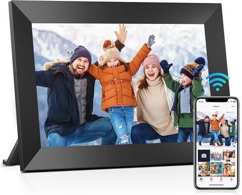 إطار صور رقمي واي فاي مقاس 21.5 بوصة من WONNIE مع جهاز تحكم عن بعد، 1920 * 1080 FHD IPS بدون إطارات صور إلكترونية بشاشة تعمل باللمس مع 32 جيجابايت، يدعم SD/USB، مشاركة الصور/مقاطع الفيديو على الفور عبر تطبيق Uhale in Kuwait