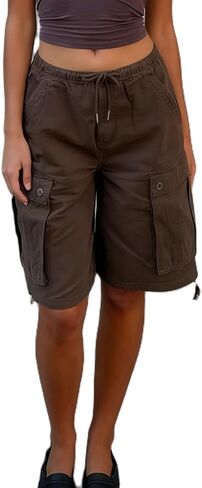 Y2K Denim Shorts Drawstring Low Waist Baggy Jean Shorts Summer Casual Loose Straight Leg Jeans Short Jorts in Saudi Arabia