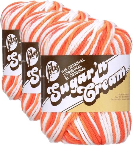 Lily Sugar 'N Cream The Original Ombre Yarn, 2oz, Gauge 4 Medium, 100% Cotton, Earth - Machine Wash & Dry in Saudi Arabia
