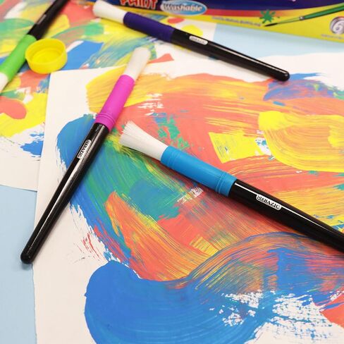 BAZIC Paint Brushes Set Round Nylon Bristle Brush, Jumbo Paintbrushes for Acrylic Oil Watercolor Gouache Art Painting, Gift for Kids (4/Pack), 1-Pack in Saudi Arabia