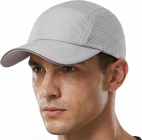 Men Women Quick Drying Baseball Cap Sun Hats Mesh Lightweight Adjustable Dad Hat for Outdoor Sports (20.5"-23.5") in Saudi Arabia