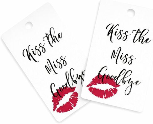 بطاقات هدايا حفل الزفاف - Kiss the Miss Goodbye (مجموعة من 40 قطعة) (الشفاه) in Kuwait