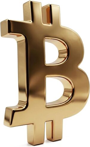 ملصق لاصق Bitcoin ثلاثي الأبعاد - ملحق لشاحنة سيارة Bitcoin Miner Node أو Lambo (ذهبي معدني) in Kuwait