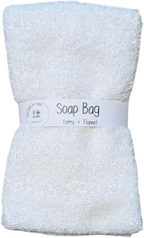 Terry Cloth Soap Holder, Soapie, Soap On A Rope, Soap Cloth, Makeup Remover Cloth, Reusable (2 Pack) (Orange) in Kuwait