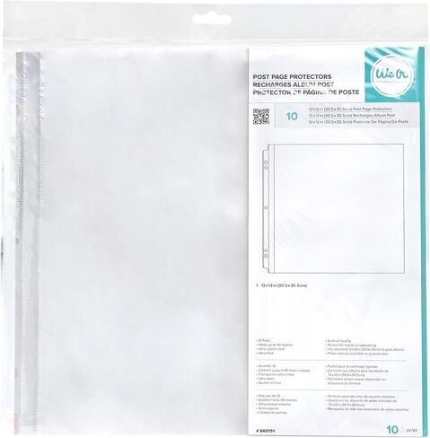 We R Post Bound Photo Sleeves 12"X12" 10/Pkg, Full Page (Pack of 2) in Saudi Arabia