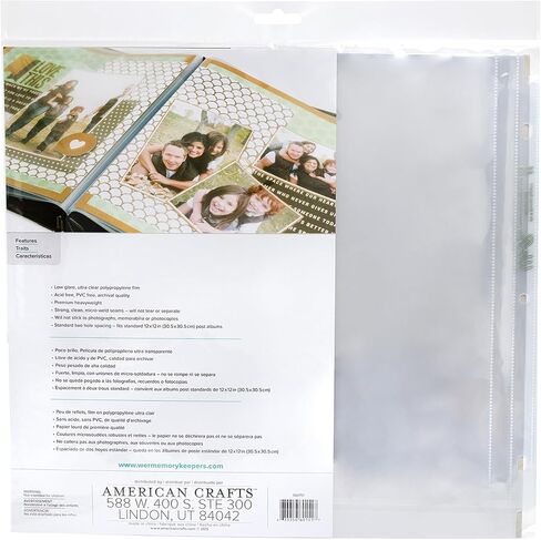 We R Post Bound Photo Sleeves 12"X12" 10/Pkg, Full Page (Pack of 2) in Saudi Arabia