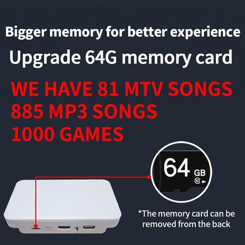 حصيرة الرقص HDMI: سعة تخزين 64 جيجابايت، 1000 لعبة، 81 فيديو MTV، 885 أغنية. تجمع حصيرة الرقص بين الرقص واليوجا والتمارين الرياضية والجري والرياضة وألعاب الألغاز. هدية مرموقة للبنين والبنات. مادة الفانيلا in Saudi Arabia
