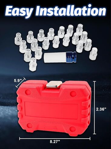 21pcs Anti-Theft Wheel Lock Removal Kit, Compatible for BMW & Mini Series,BMW,with 1/2 inch (12.7mm) Socket Adapter Blue，BMW Automotive Screw Remover Key Socket Tool Set in Saudi Arabia