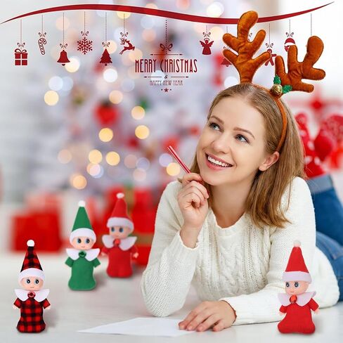 عيد الميلاد قزم الدمى عيد الميلاد مصغرة دمية قزم دمية قزم طفل التوائم طفل ينمو قزم دمية السنة الجديدة عيد الميلاد الديكور هدية عيد الميلاد تخزين المواد، 3 نمط (6 قطع) in Saudi Arabia