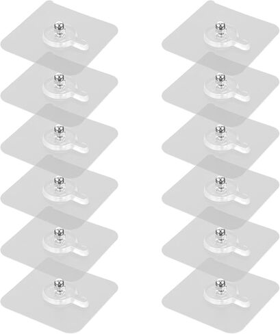 12pcs Picture Frame Hanger Picture Hangers Picture Hooks Hardwall Hanger Picture Frame Hooks Traceless Sticker Hook Invisible Hooks Non-Trace Hook Picture Hanging Kit No Punching in Saudi Arabia