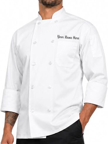 ChefsCloset Personalized Embroidered Chef Coat Customized Chef Jacket in Saudi Arabia