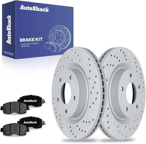 AutoShack Front Brake Rotors Ceramic Brake Pads | Replacement for 2013-2024 Nissan Altima 2.0L 2.5L 3.5L V6 AWD FWD | 6-PC Brake Kit in Saudi Arabia