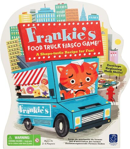 Educational Insights Frankie's Food Truck Fiasco Game, Shape Matching Award-Winning Board Game for Preschoolers & Toddlers, For 2-4 Players, Fun Family Game for Kids Ages 4+ in Saudi Arabia