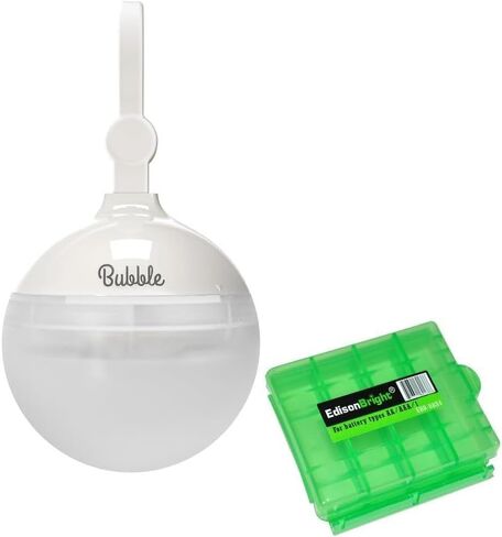 Nitecore Bubble 100 Lumen Portable Camping Lantern high CRI LED tent light bulb, 3 x AAA Batteries and EdisonBright battery carry case bundle (White Body) in Saudi Arabia
