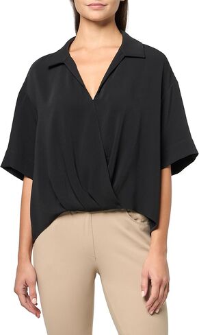 Calvin Klein Women's Crepe Printed Wrap Top in Saudi Arabia