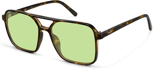 Square Aviator Sunglasses for Women Men Retro Trendy UV Protection Shades in Saudi Arabia