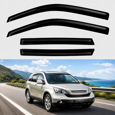واقيات المطر لـ 2007-2011 Honda CR-V EX LX EX-L SE 07-11 CRV واقيات النافذة لحاجب فتحة تهوية الرياح والشمس in Saudi Arabia