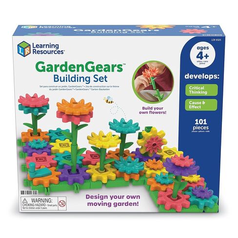 مجموعة بناء GardenGears من Learning Resources - البناء والهندسة التعليمية العملية، مجموعات بناء العلوم والتكنولوجيا والهندسة والرياضيات لمرحلة ما قبل المدرسة، ألعاب للأطفال، مونتيسوري، الألعاب الحركية الدقيقة، هدايا للأطفال in Kuwait