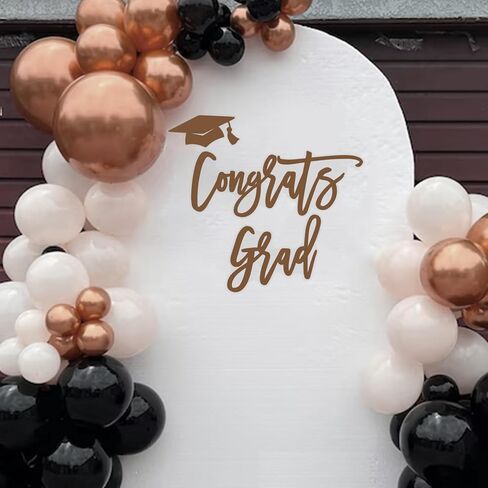 علامة ملصق Congrats Grad لقوس البالون - ملصق تهنئة التخرج لعام 2026 لحفلة التخرج، فئة 2026 من الفينيل لمخطط حدث التخرج in Kuwait