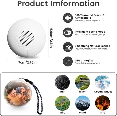 ترقية مشغل فيديو Orb للذاكرة، بدون تطبيق Crystal Sphere 3D عرض الصور زخرفة 2.7 بوصة 4 جيجا بايت كرة أحلام مدمجة، ضوء رقمي لاسلكي لعيد الميلاد التذكاري هدية زفاف الطفل (الجرم السماوي الأبيض) in Kuwait