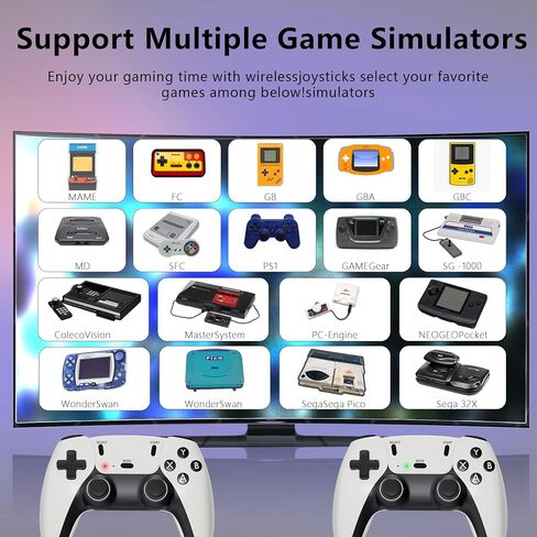 2026 Upgraded Wireless Retro Gaming Console Stick 4K HDMI, Retro Video Game Console,Plug and Play TV Game Stick with 30000+ Games, Dual 2.4G Wireless Control,23 Built-in Emulators, 64G TF Card (pro) in Kuwait