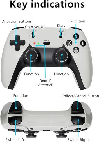 2026 Upgraded Wireless Retro Gaming Console Stick 4K HDMI, Retro Video Game Console,Plug and Play TV Game Stick with 30000+ Games, Dual 2.4G Wireless Control,23 Built-in Emulators, 64G TF Card (pro) in Kuwait