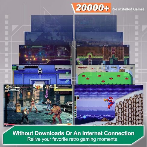 وحدة تحكم ألعاب LIUWEI New Retro وGame Stick Pro - أكثر من 20,000 لعبة فيديو كلاسيكية، 23 محاكيًا، وحدات تحكم لاسلكية مزدوجة، مخرج HDMI 4K، التوصيل والتشغيل، متوافق مع التلفزيون والكمبيوتر الشخصي وجهاز العرض، 64 جيجابايت in Kuwait