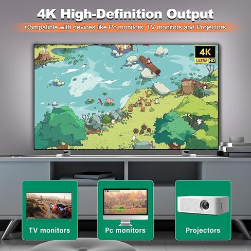 وحدة تحكم ألعاب LIUWEI New Retro وGame Stick Pro - أكثر من 20,000 لعبة فيديو كلاسيكية، 23 محاكيًا، وحدات تحكم لاسلكية مزدوجة، مخرج HDMI 4K، التوصيل والتشغيل، متوافق مع التلفزيون والكمبيوتر الشخصي وجهاز العرض، 64 جيجابايت in Kuwait