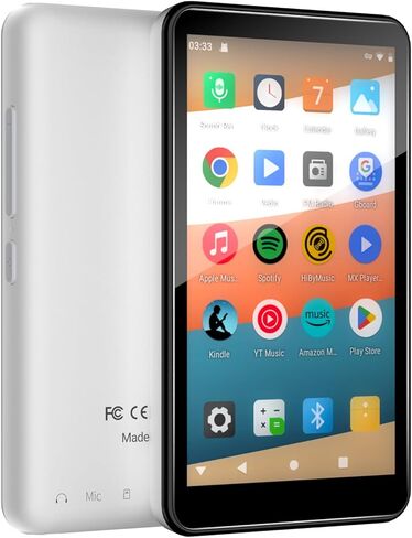 مشغل MP3 أندرويد سعة 160 جيجابايت للأطفال مع اللون الأزرق والواي فاي: 4 بوصة تعمل باللمس، واي فاي/بلوتوث | سبوتيفي، متجر التطبيقات، الرقابة الأبوية، تشغيل الفيديو | مشغل الموسيقى والفيديو الكل في واحد للأطفال (أسود) in Kuwait
